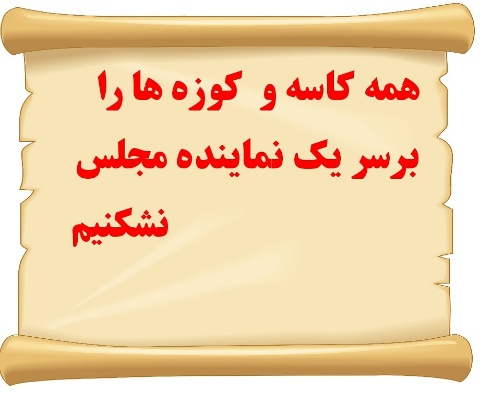 همه کاسه وکوزه ها را بر سر یک نماینده مجلس نشکنیم!